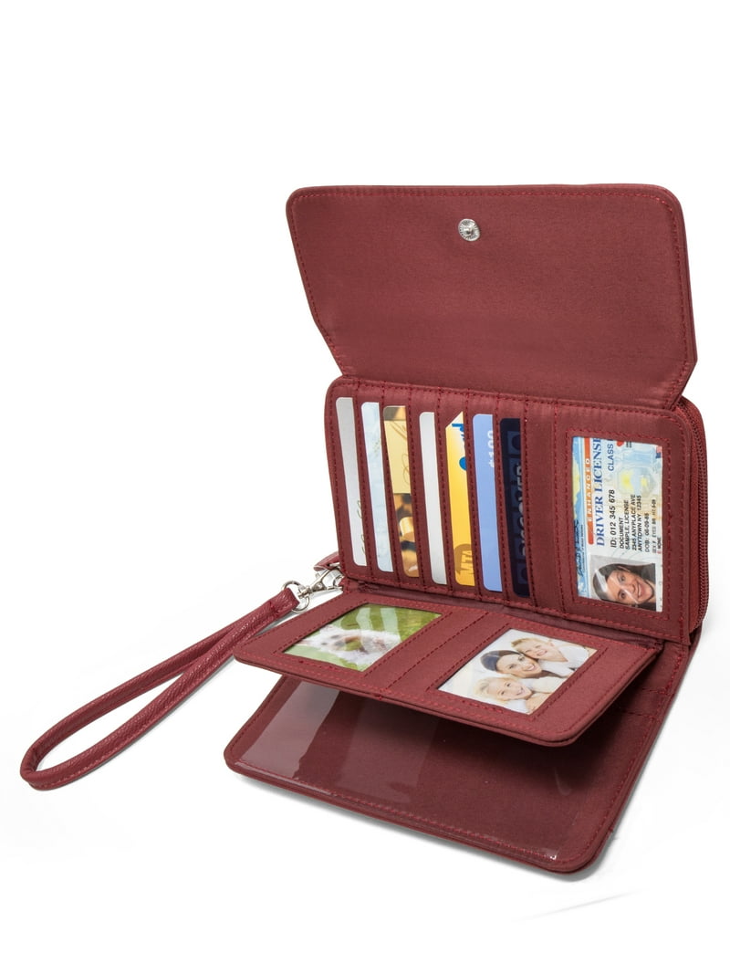 MUNDI Big Fat Womens RFID Blocking Wallet Clutch Organizer