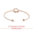 thumbnail image 5 of Linyer Arm Cuff Metal Jewelry Exquisite Women Armband Body Adornment Hand Ornament Arms Bracelet with Simple Shape for Gift Decor Knot, Rose Gold, 5 of 5
