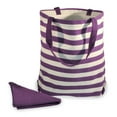 thumbnail image 4 of DII 100% Cotton, Machine Washable Heavy Duty Canvas Reusable Shopping Tote Bag, Natural and Nautical Blue Stripe, Set of 3, 4 of 7
