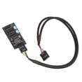 thumbnail image 2 of Cable conector placa base USB 2.0 9 pines macho hembra perfecl concentrador de extensión 1 a 3 negro, 2 of 8