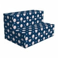 thumbnail image 1 of Sports Foldable Mattress, Baseball Stripes, 74.8" x 35.4", Night Blue Red White, by Ambesonne, 1 of 6