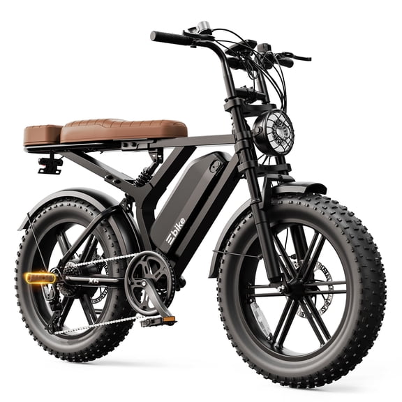 TST 20" Fat Tire Electric Bike for Adults, 750W Motor 1500W Peak, 48V 15Ah Battery, 60 Miles Range E Mountain Bike, SGS Certified