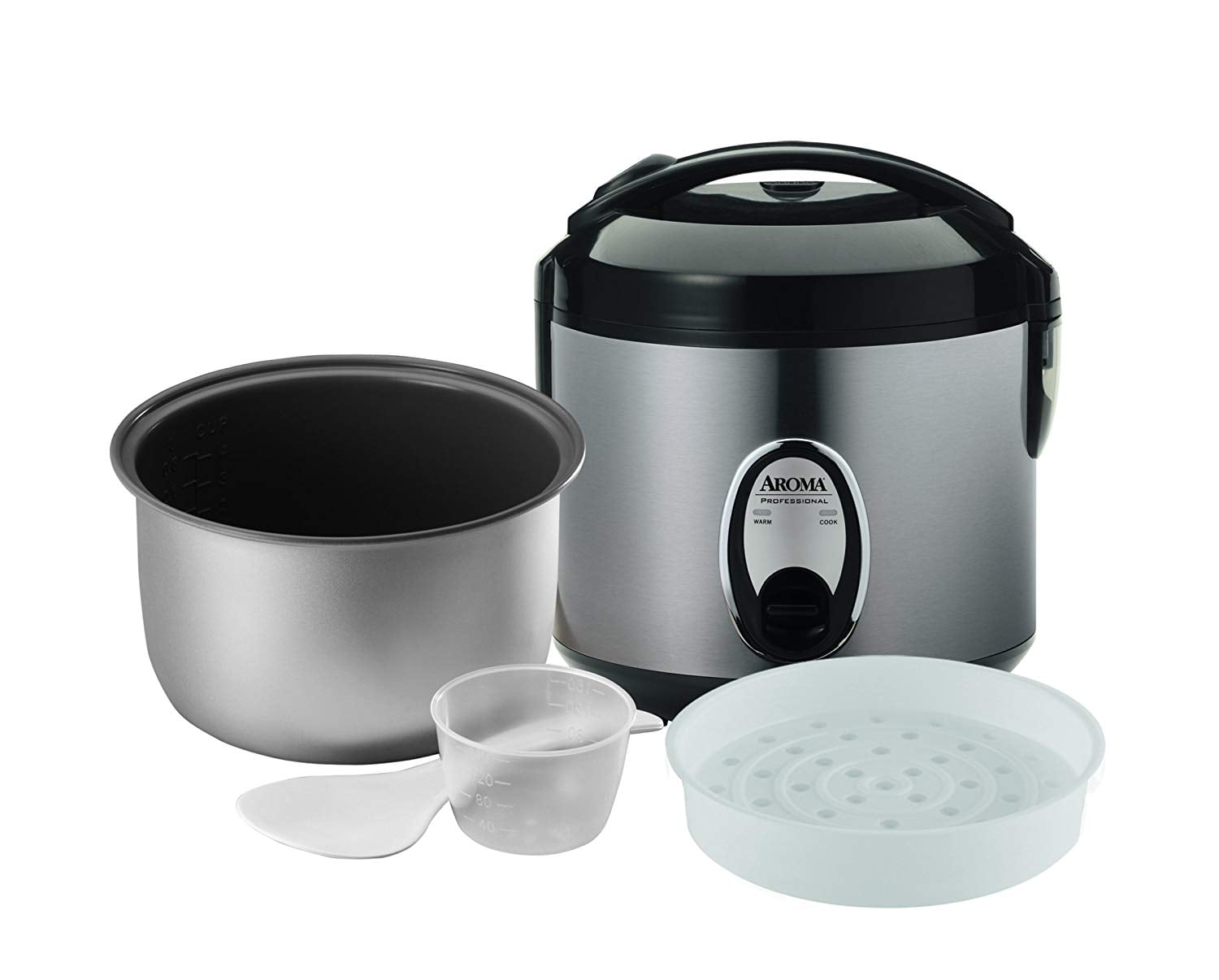 Aroma 8 Cup Non-Stick Rice Cooker, 3 Piece 