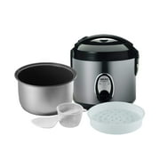 Aroma 4-Cup Cool-Touch Rice Cooker, Stainless Steel