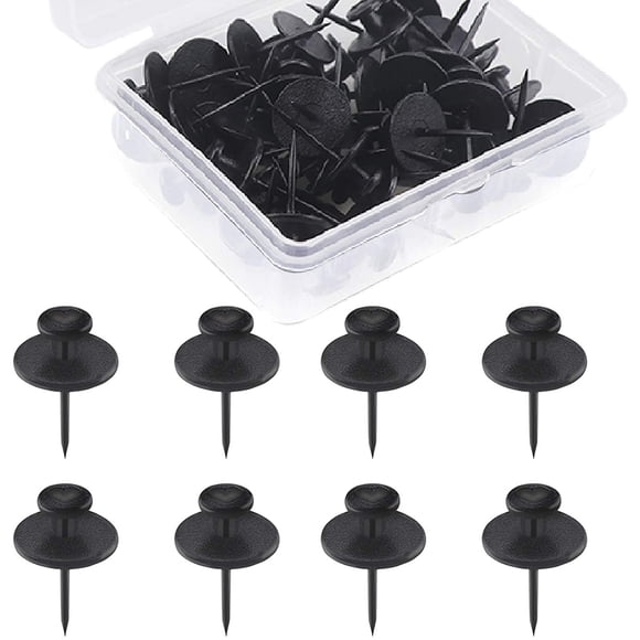 20 Pack Small Nails for Picture Hanging Double-Headed Picture Hangers Nails Wall Nails for Hanging Pictures (Black)