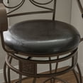 thumbnail image 5 of Powell Big & Tall 30" Indoor Metal Ornate Swivel Bar Stool with Arms, Bronze/Dark Brown Faux Leather, 5 of 13