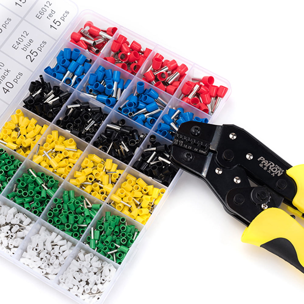 with 600pcs of Female Male Spade Connectors and Transparent Cable Sleeves 0.5-1.5mm2 CHISTAR Wire Terminal Crimping Tool Kit Ratcheting Wire Crimper AWG 22-16 Wire Spade Connectors