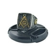thumbnail image 5 of Free Mason Ring - Freemasonry Signet Style Stainless Steel & Gold Masonic Rings, 5 of 5