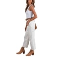 thumbnail image 5 of SAYOO Women Fashion Solid Color Tank Top Stylish Sleeveless Crop Top, 5 of 5