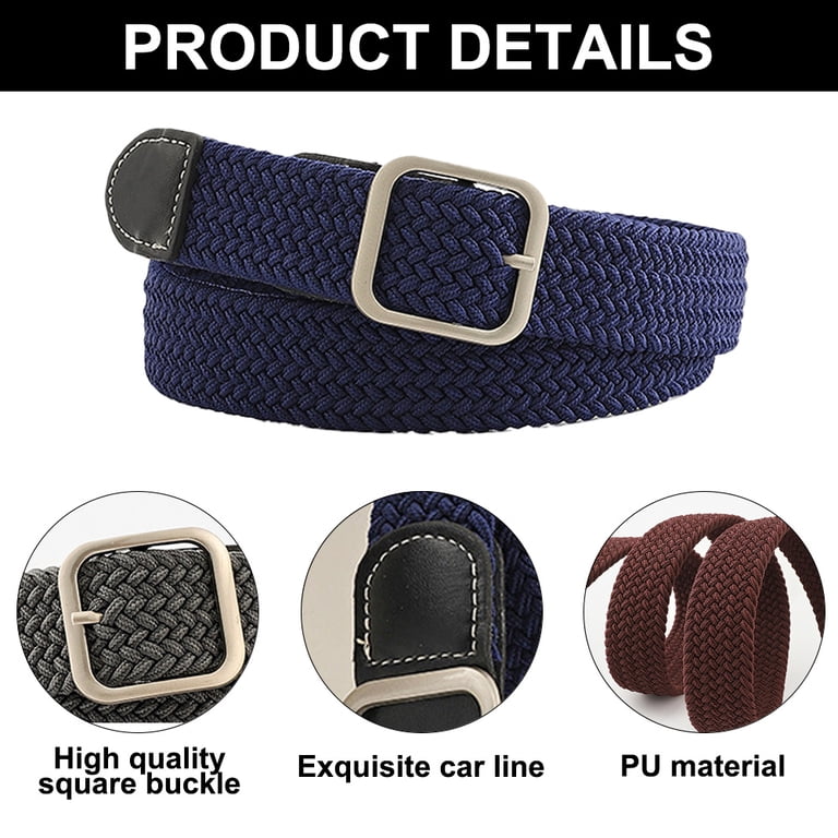 Elastic Braided Belt for Men & Women, Stretch Woven Design  display picture 2