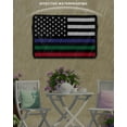 thumbnail image 3 of 4th of July Outdoor TV Cover 40 to 43 Inch Weatherproof, Blue Green Red Line American Flag 600D Oxford TV Covers with Waterproof Zipper, Outside Flat TV Screen Protector Size 40"W x 25"H x 4.5"D, 3 of 7