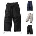 thumbnail image 4 of Hienoo Boys Performance Snow Pants Lined Zip Pocket Pants Elastic Waist Trousers, 4 of 9