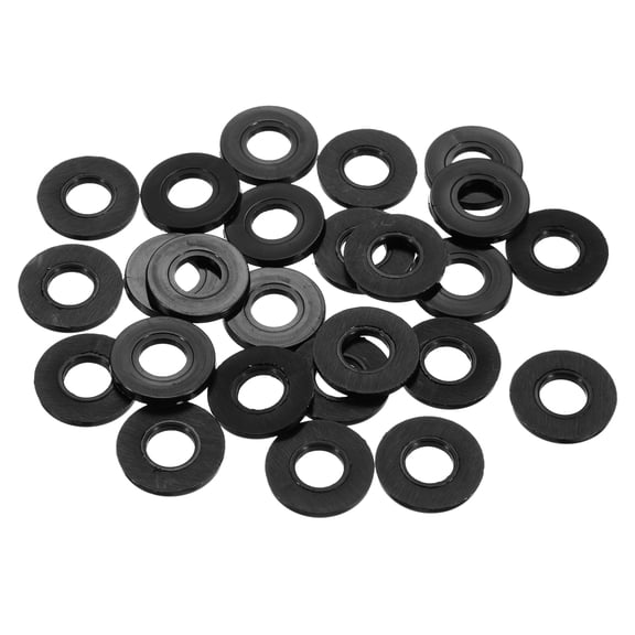 25Pcs M8 Nylon Flat Washers Plastic Washer 8mm ID 19mm OD 2mm Thick, Black