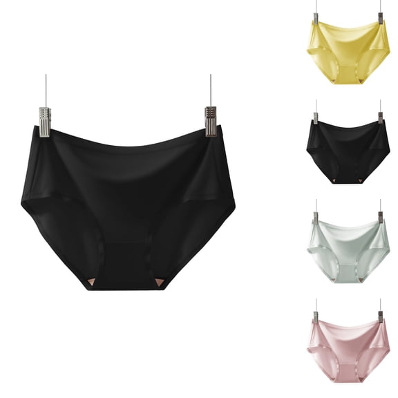 HVOBTTY Women's Cotton High Waist Briefs Solid Color Combed Underwear Wide Waist Snug Breathable Daily Panties