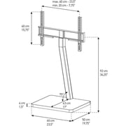 SONOROUS PL-2700 Modern TV Floor Stand with Mount/Bracket for Sizes up to 65 (Aluminum Construction)