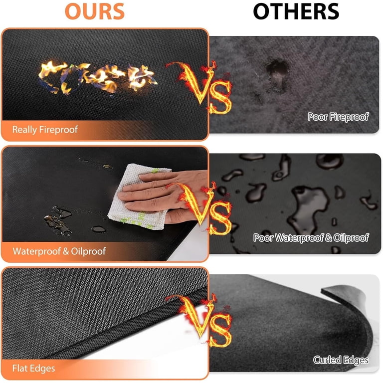 ANUNU Under Grill Mat, 48x36 Inch BBQ Floor Protector photo 7