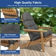 thumbnail image 4 of YEERSWAG  Rocking Chair Cushions Indoor 43"x20" with High Back, Non-Slip Outdoor Adirondack Chair Cushion Seat Pad,Water Resistant Chair Cushions with Ties,Dark grey, 4 of 11