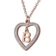thumbnail image 2 of Collar de Mujer Corazón con Inciales LuckyLy, Modelo Adina rosa UNITALLA, 2 of 7