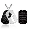 thumbnail image 3 of Dog Tag Cross Necklace for Men Son Stainless Steel Dog Tag Pendant Chain Military Army First Communion Confirmation Religious Christian Birthday Jewelry Gifts, 3 of 6
