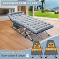thumbnail image 6 of Lilypelle Oversized XXL Folding Camping Cot for Adults, 32" XXL Wide Folding Cot Bed for Sleeping with 2 Sided Mattress & Carry Bag, Tent Cot, Supports 900 lbs, 6 of 15