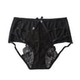 thumbnail image 2 of HUPOM Silk Panties Panties For Girls Briefs Casual Tie Comfort Waist Black M, 2 of 6