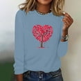 thumbnail image 2 of Mikilon Women's 3/4 Sleeves Sweatshirts Fashion Graphic Print Blouse Round Neck Casual Tops, 2 of 4
