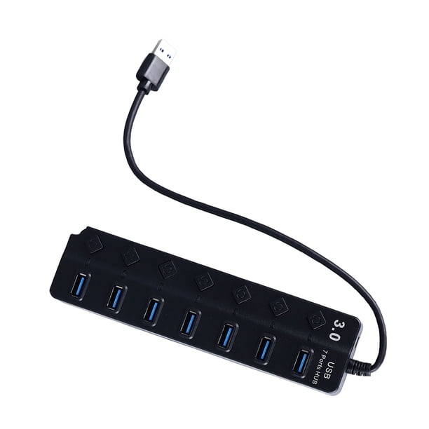 Extensor USB, Interruptor Independiente Compatible Con Múltiples Dispositivos Hub USB De Expansión Eficiente De 7 Puertos Para Dispositivos Móviles