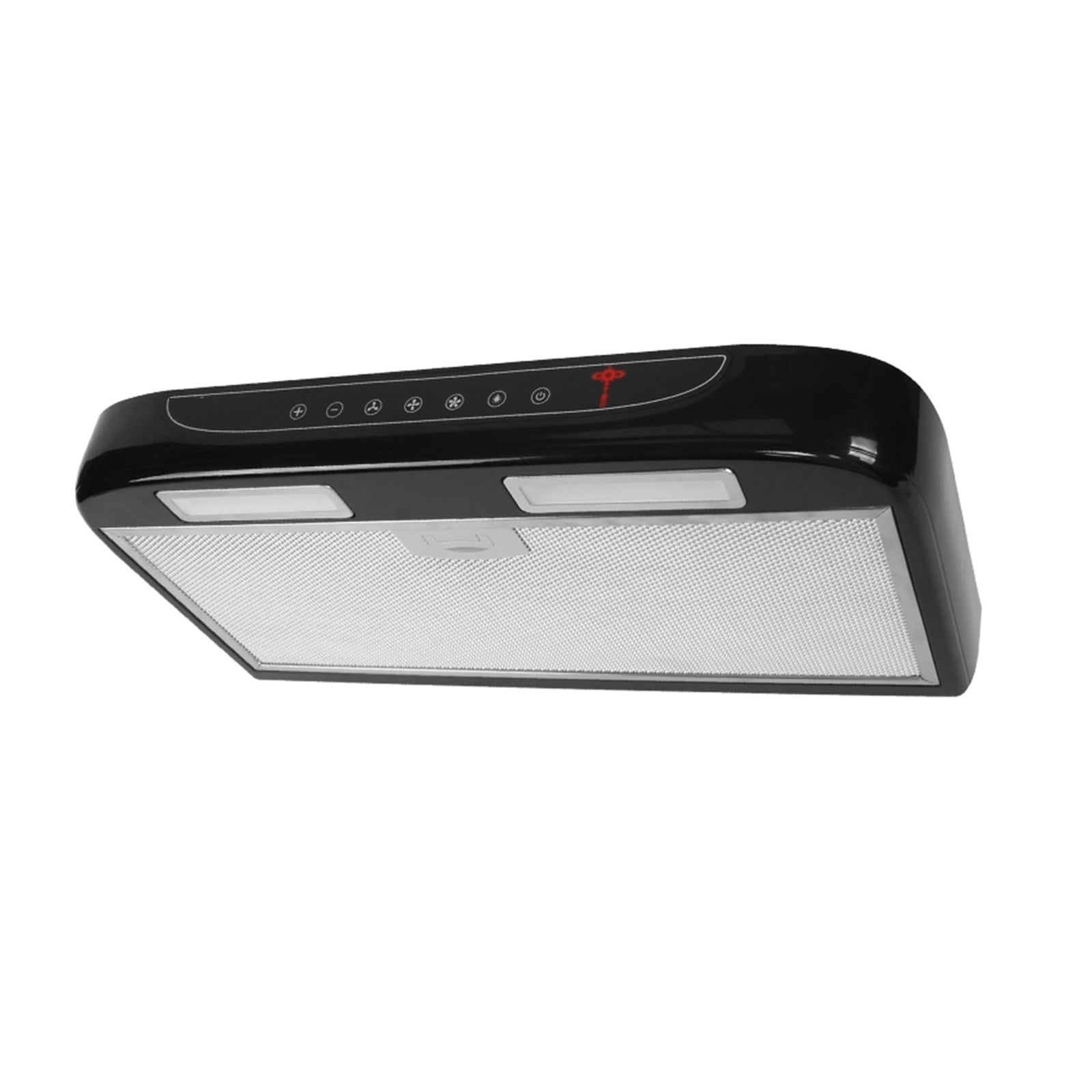RV Caravan Accessories Vehicle Mounted Range Hood Black With LED Light Stainless Steel Mesh For Motorhom Camper ,Effortless Installation
