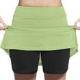 thumbnail image 2 of HVOBTTY Toddler A Line Mini Skirts Pants, Kid's Leisure Sports Short Skirts, Girls Fashion Solid Color Loose High Waisted A Line Faux Two Piece Sweatpants Skirt Green, 6 Years, 2 of 4