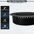 thumbnail image 6 of FEBTECH 42” Smokeless Fire Pit Insert - Heavy Duty Outdoor Fire Pit Ring with Heat Resistant Coating, 6 of 9
