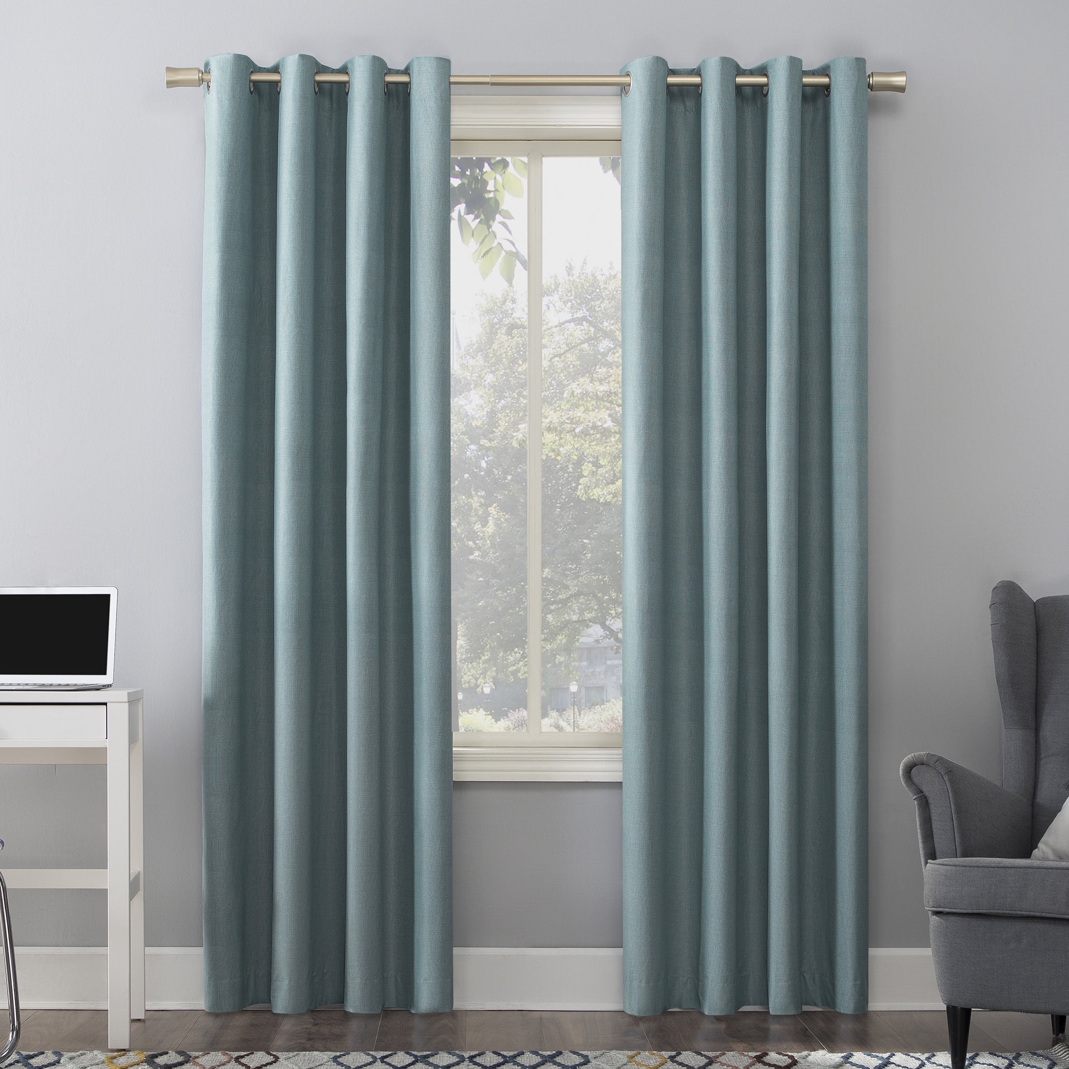 Tenda Oscurante Sun Zero Easton A Risparmio Energetico - 101x160 Cm, Colore Foglia Di Tè - Pannello Con Occhielli - 4