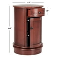 thumbnail image 3 of SAFAVIEH Tabitha Solid Swivel Accent Table with Drawer and Cabinet, Red, 3 of 5
