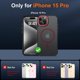 thumbnail image 2 of for iPhone 15 Pro Case Magsafe, Military Grade Protective [Anti-Slip Grip] [2 Pcs Glass Screen Protector]Magnetic Translucent Matte Case, Red, 2 of 4