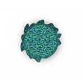 thumbnail image 5 of Floral Ottoman Cover, Exotic Blooms Foliage, 2 Piece Slipcover Set with Ruffle Skirt for Square Round Cube Footstool Decorative Home Accent, Standard Size, Jade Green Petrol Blue, by Ambesonne, 5 of 5
