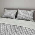 thumbnail image 2 of Abstract Comforter & Sham Bedding Set, Simple and Traditional Layout of Flower-Like Curves on a Plain Background, 3 pcs Duvet Set Microfiber Filling Quilt, 5 Sizes, Dimgray and White, by Ambesonne, 2 of 4