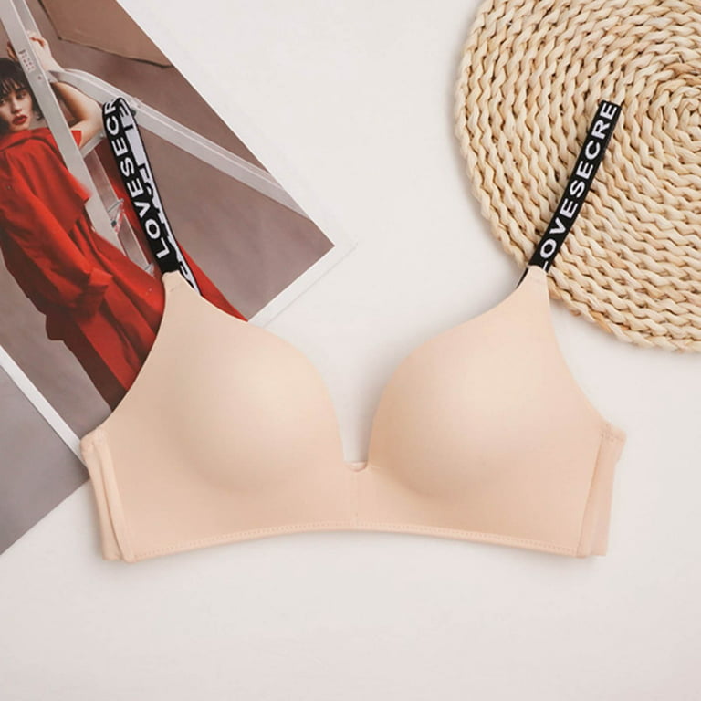 Plus Size Bras for Women Comfort No Wire Bra Seamless Bra Breathable Buckle  Non-Magnetic Buckle Beauty Back Underwear Strapless Bras for Women Cotton  Bras for Women Beige at  Women's Clothing store
