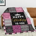 thumbnail image 2 of Birthday Gifts for Women, Gifts for Women Birthday Unique, Birthday Gifts for Women, Women Gifts for birthday, Women Birthday Gift Ideas for Her, Happy Birthday Gifts for Women Blanket 60"x50", 2 of 6