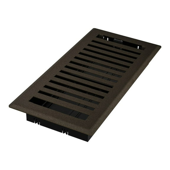 Imperial RG3434 Bronze Age Montezuma Design Louvered Floor Register - 4inch x 10inch Duct Opening