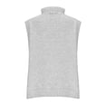 thumbnail image 4 of ZQUUVOU Women's Turtleneck Sweater Vest Sleeveless Cap Sweater Pullover Ribbed Knit Tops Stretch Loose Knitwear Beige, 4 of 5