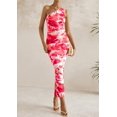 thumbnail image 3 of Vestido PRETTYGARDEN Ajustado de Un Hombro Rosa XL, 3 of 8