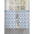 thumbnail image 3 of Tier Curtains 45 Inches Long, Blue Crab Coastal Window Treatment Curtain Drapes, Summer Beach Nautical Starfish Window Half Privacy Curtains for Bedroom Bathroom, 42"x45", 2 Panels, 3 of 7