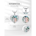 thumbnail image 4 of CACA LADY Sister Gifts Sister Necklace Heart Locket Necklace That Holds 2 Pictures, 925 Sterling Silver Heart Shaped Picture Locket Jewelry, 4 of 6