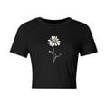 thumbnail image 6 of Mifsaly Floral Crop Tops for Women Summer Slim Fit Crewneck Short Sleeve Cropped T-Shirts Trendy Y2K Going Out Cotton Shirts Lightweight Casual Beach Club Party Tees L, 6 of 6