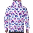 thumbnail image 7 of Rateoe crystal Skull record lips Pattern Mens Hoodie, Pullover Hooded Sweatshirt, Kangaroo Pocket Hoodie Ideal for Daily Wear, Travel and Home-3X-Large, 7 of 7