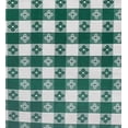 thumbnail image 2 of Yourtablecloth Checkered Vinyl Tablecloth with Flannel Backing for Restaurants, Picnics, Bistros, Indoor and Outdoor Dining Green and White, 52x52 Square, 2 of 6