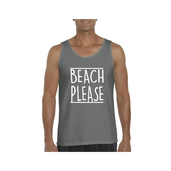 MmF - Men's Tank Top for Men, up to Men Size 3XL - Beach Please