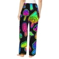 thumbnail image 3 of Kll Womens Bright Mushrooms Print Pajama Pants Soft Pajama Bottoms For Women Cozy Lounge Pants, 3 of 9