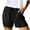 Black*, variant on RUTAYY Women's Shorts Comfy Solid Color with Pockets Drawstring Casual Elastic Waist Pocketed Loose Bottom Fashion Seaside Shorts