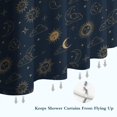 thumbnail image 6 of Dark Blue Sun Moon Cloud Star Pattern Shower Curtain 72"x72" ,Bathroom Decorative Shower Curtains Set with 12 Hooks,Modern Waterproof Washable Shower Curtain, 6 of 6