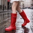 thumbnail image 2 of HSBDNZQ Tall Rain Boots for Women, Waterproof Knee-High Rubber Boots Non-Slip Garden Mud Boots Lightweight Water Shoes for Camping Fishing Farming Outdoor Work, 2 of 9